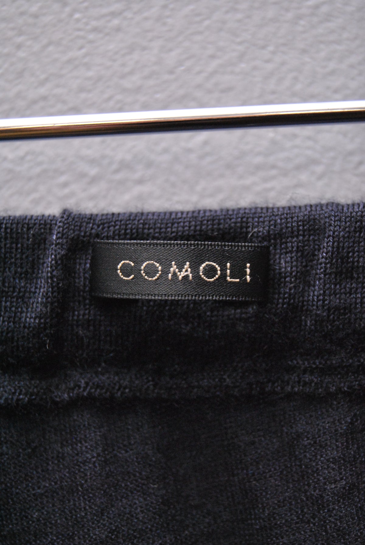 COMOLI カシミヤシルクニットパンツ（navy） COMOLI カシミヤシルクニットパンツ #NAVY