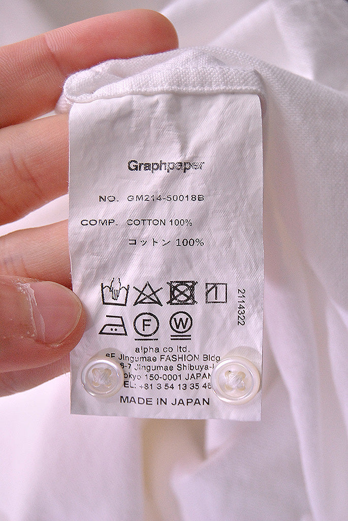 Graphpaper Oxford Oversized Band Collar Shirt
