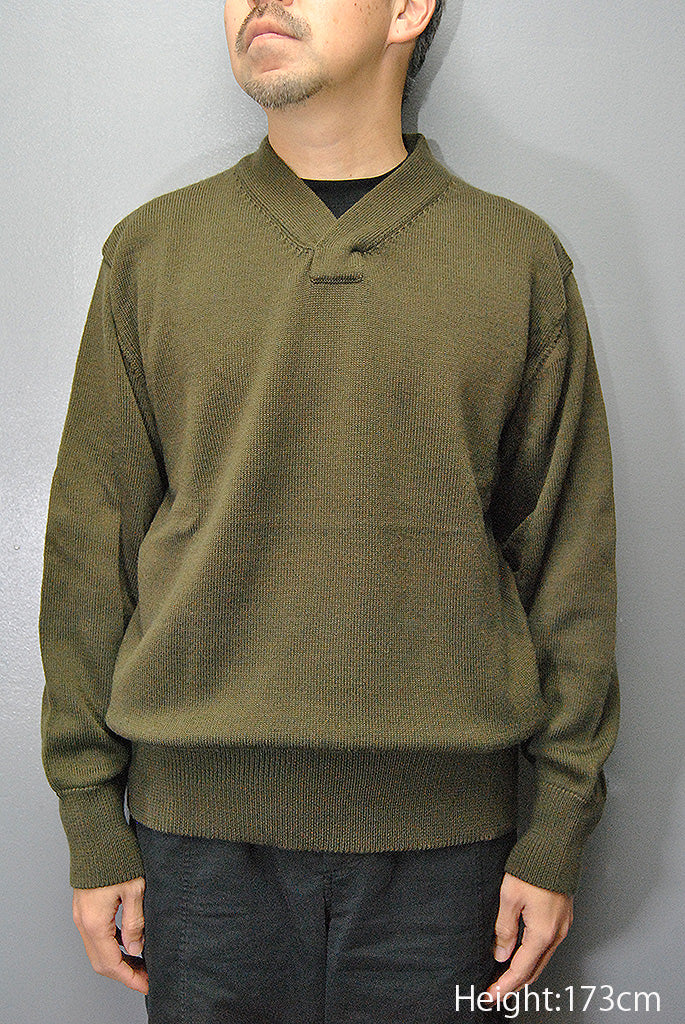 BATONER × Begin × SHIPS 畔編みVネックコマンドセーター