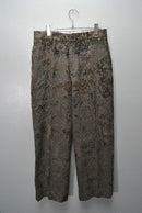 Sasquatchfabrix. FLOWER VELVET WIDE SILHOUETTE SLACKS