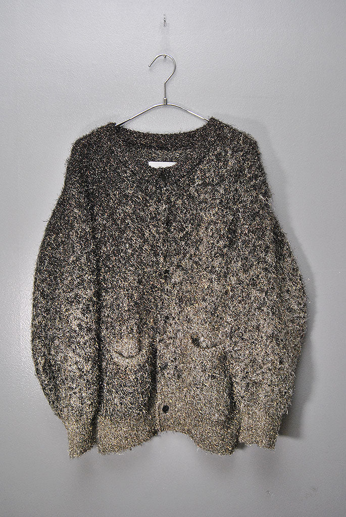 ssstein Glitter Fur Knit Gradation Cardigan