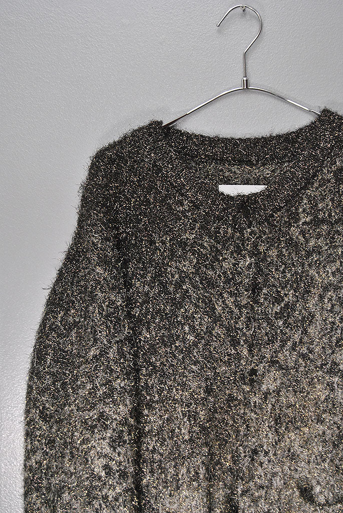 ssstein Glitter Fur Knit Gradation Cardigan