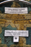 ENGINEERED GARMENTS 19 Century BD Shirt - Olive Cotton Cross Batik