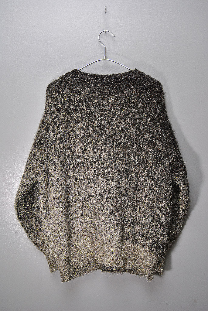 ssstein Glitter Fur Knit Gradation Cardigan