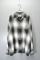 WACKO MARIA OMBRE CHECK OPEN COLLAR SHIRT
