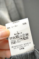 WACKO MARIA OMBRE CHECK OPEN COLLAR SHIRT