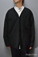COMME des GARCONS HOMME コットンラミーノーカラージャケット