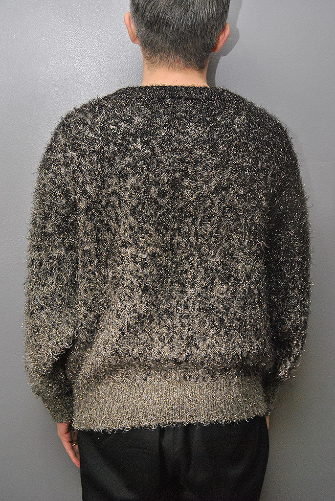 ssstein Glitter Fur Knit Gradation Cardigan