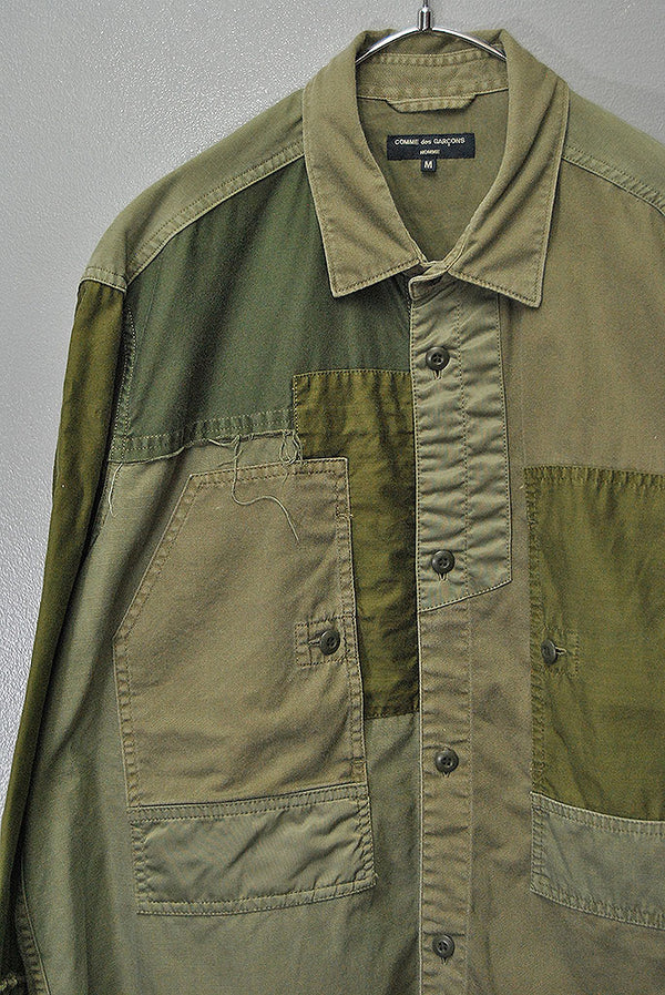 COMME des GARCONS HOMME ミリタリー パッチワークシャツ