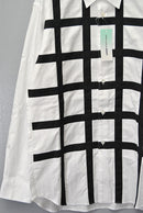 COMME des GARCON SHIRT BLACK LATTICE SHIRT