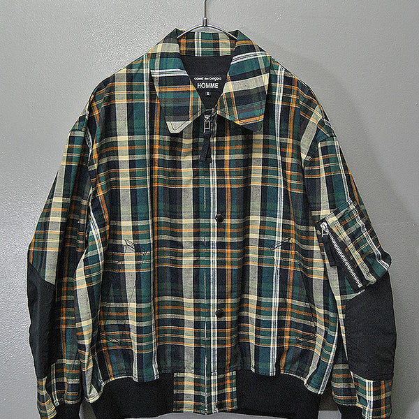 COMME des GARCONS HOMME / 25ss/ジャケット/XS/コットン/GRN/チェック/HO-J003/AD2024 DSC_0188_d76ef818-c3e5-431d-