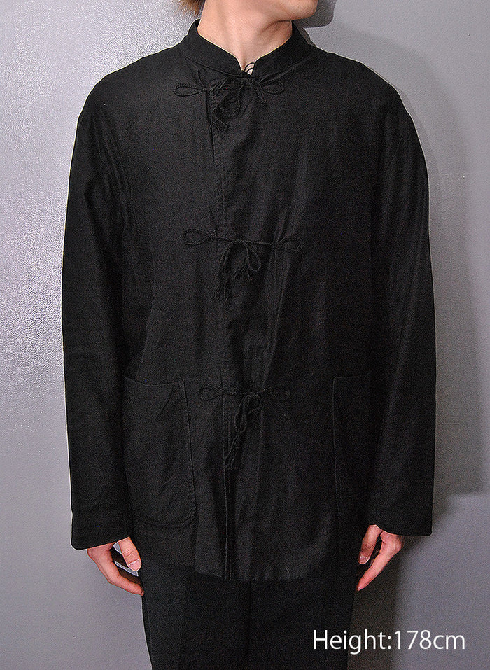 COMOLI コットンサテン スタンドカラージャケット