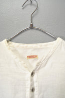 KAPITAL ガーゼリネンヘリンボン スタンドペニーシャツ