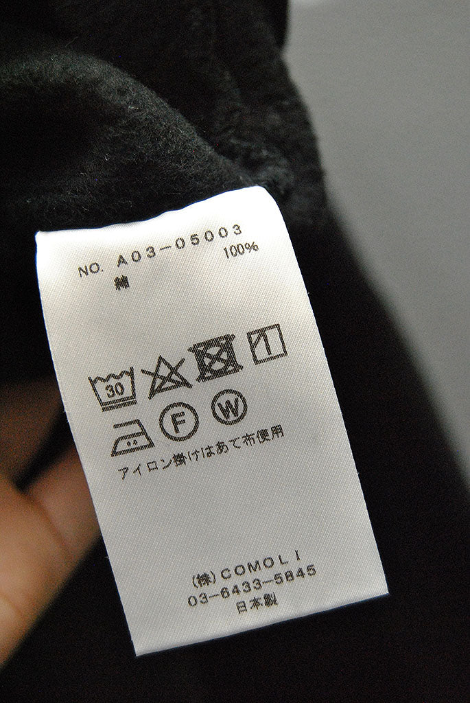 COMOLI コットン裏毛 クルーネック