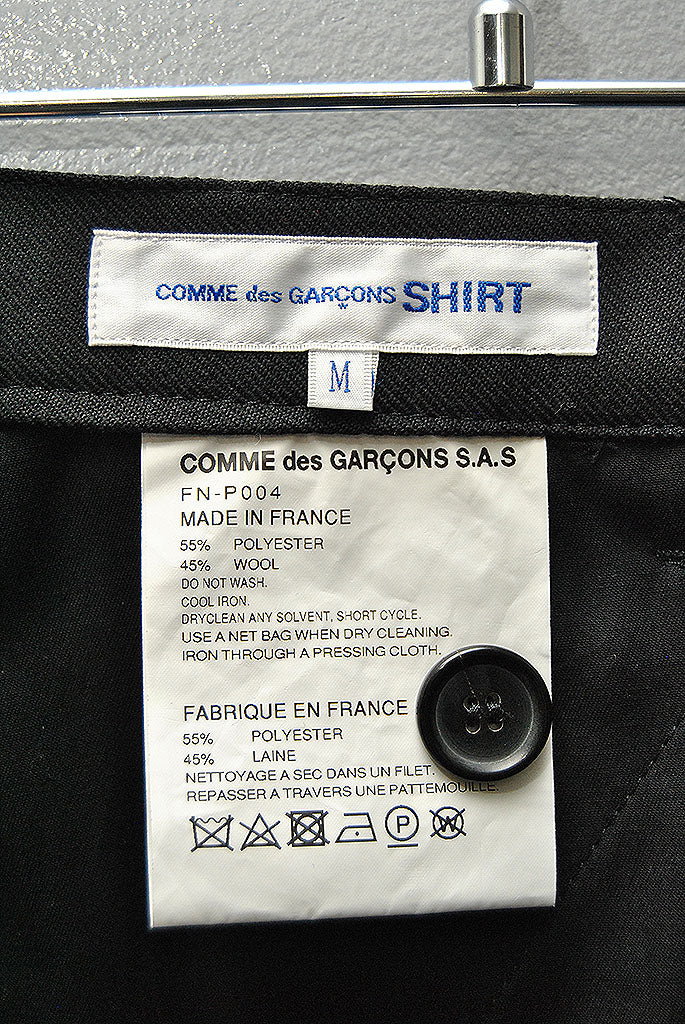 COMME des GARCONS SHIRT ポリウール パッチパンツ