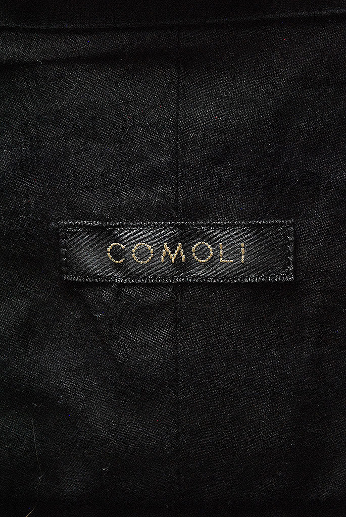 COMOLI KHADIコットン 半袖オープンカラーシャツ