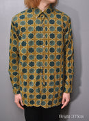 ENGINEERED GARMENTS 19 Century BD Shirt - Olive Cotton Cross Batik