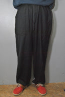 COMOLI シルクネル ドローストリングパンツ