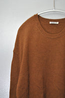 AURALEE UNEVEN WOOL CORD KNIT P/O