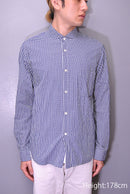 COMME des GARCONS HOMME ラウンドカラーチェックシャツ