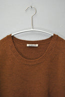 AURALEE UNEVEN WOOL CORD KNIT P/O