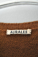 AURALEE UNEVEN WOOL CORD KNIT P/O