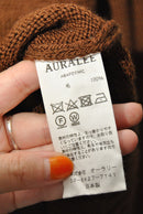 AURALEE UNEVEN WOOL CORD KNIT P/O
