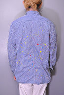 COMME des GARCONS HOMME スプラッターチェックシャツ