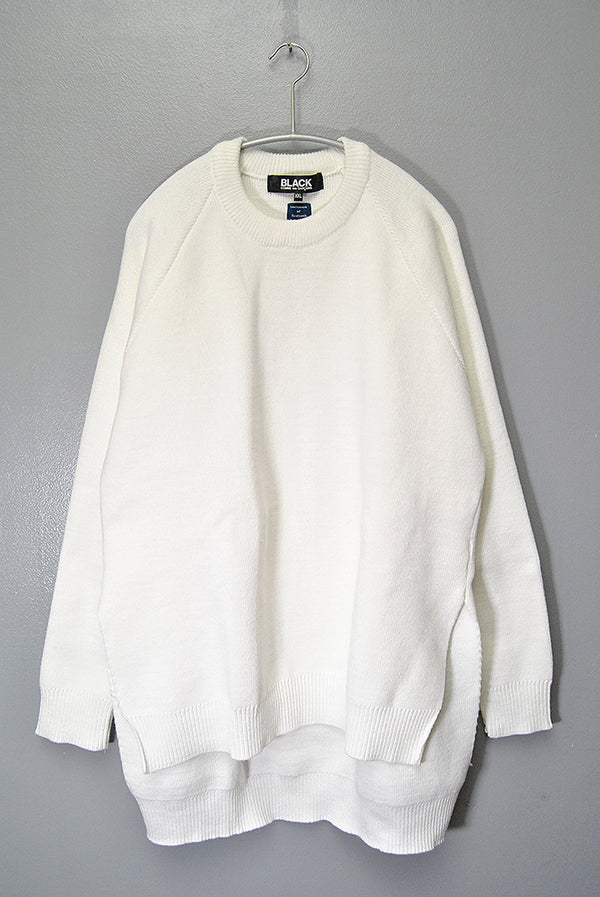 【COMME des GARCONS】サイドスリットニット　ロング丈 BLACK COMME des GARCONS サイドスリットニット