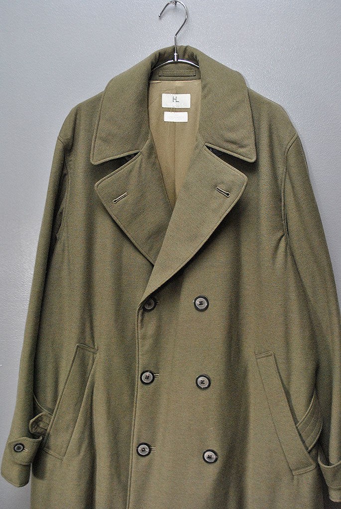 HERILL cashmere backsatin USARMY overcoat