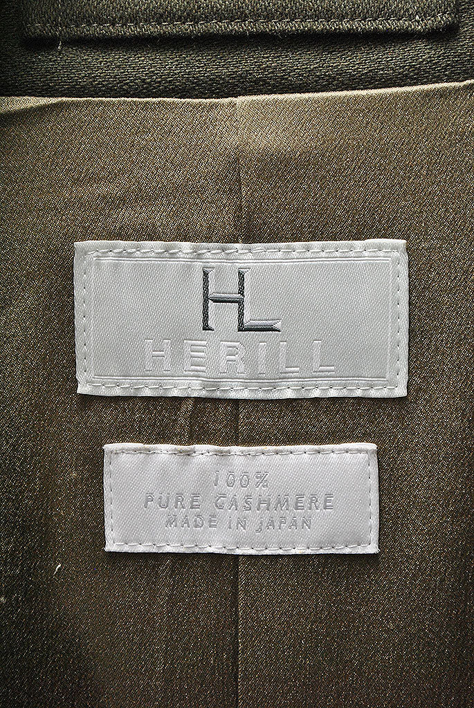 HERILL cashmere backsatin USARMY overcoat