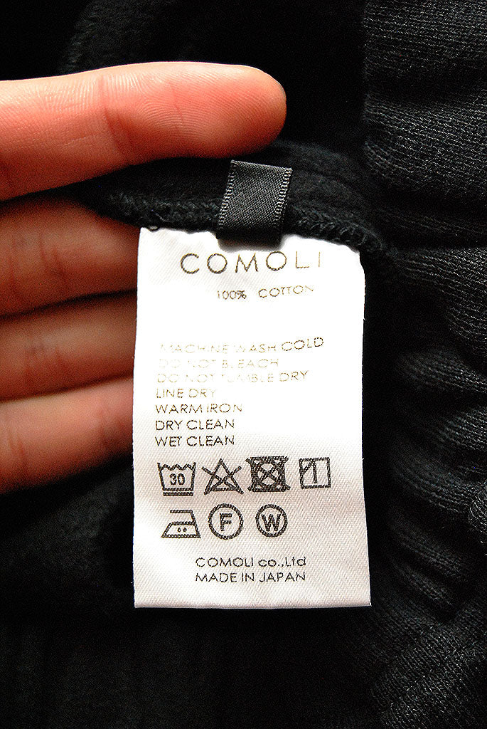 COMOLI コットン裏毛パンツ