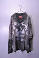 DIESEL Faded Bowling Shirt With Logo Graphic