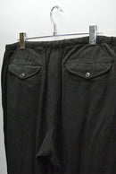 COMOLI シルクネップ ドローストリングパンツ