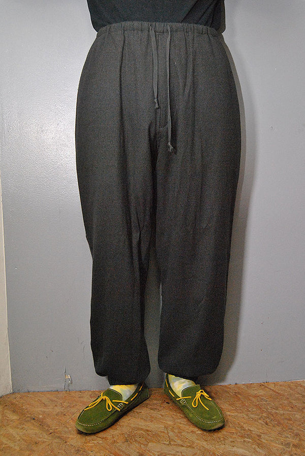 COMOLI コモリ ウールビエラドローストリングパンツ(Y03-03015） COMOLI ウール ビエラ ドローストリング パンツ,Charcoal – Navyblue