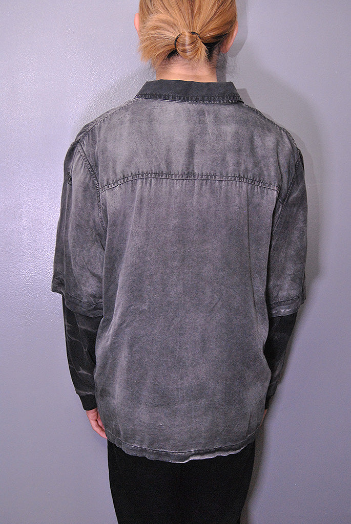 DIESEL Faded Bowling Shirt With Logo Graphic