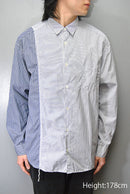 COMME des GARCONS HOMME 綿ストライプ シャツ