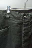 A.PRESSE  Vintage Black Linen Trousers