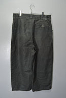 A.PRESSE  Vintage Black Linen Trousers