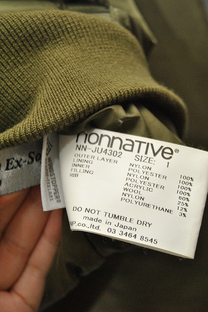 nonnative TROOPER PUFF BLOUSON NYLON TWILL WITH GORE-TEX WINDSTOPPER