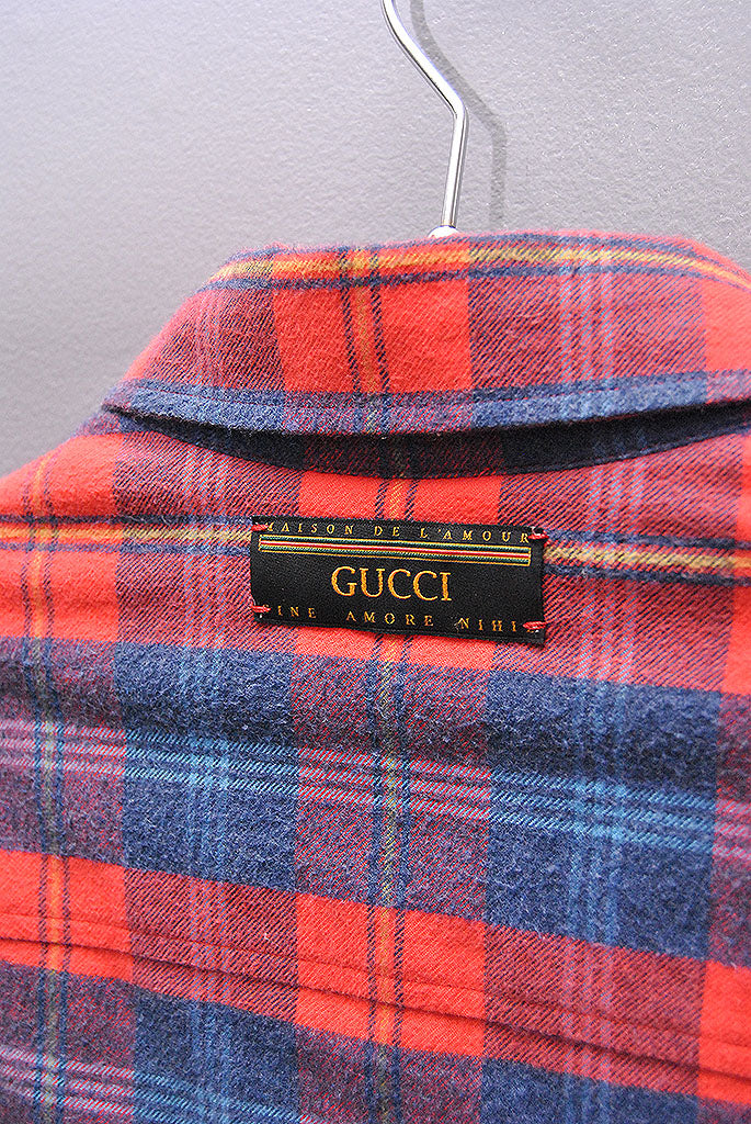 GUCCI × DISNEY CHECK COTTON OVER SHIRT