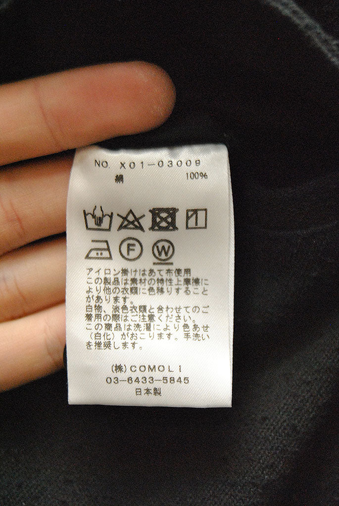 COMOLI シルクネップ ドローストリングパンツ