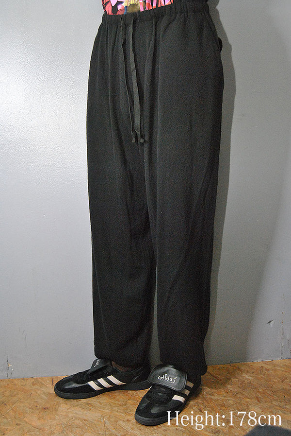 COMOLI シルクネップ ドローストリングパンツ