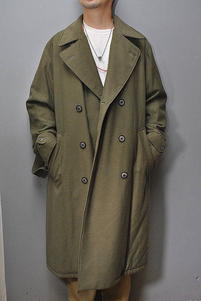 HERILL cashmere backsatin USARMY overcoat