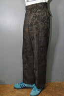 Sasquatchfabrix. FLOWER VELVET WIDE SILHOUETTE SLACKS