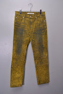 JOHN LAWRENCE SULLIVAN 5POCKET FLOCKED DENIM PANTS