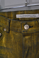 JOHN LAWRENCE SULLIVAN 5POCKET FLOCKED DENIM PANTS