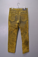 JOHN LAWRENCE SULLIVAN 5POCKET FLOCKED DENIM PANTS