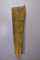 JOHN LAWRENCE SULLIVAN 5POCKET FLOCKED DENIM PANTS