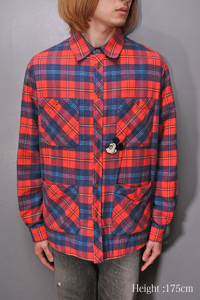 GUCCI × DISNEY CHECK COTTON OVER SHIRT